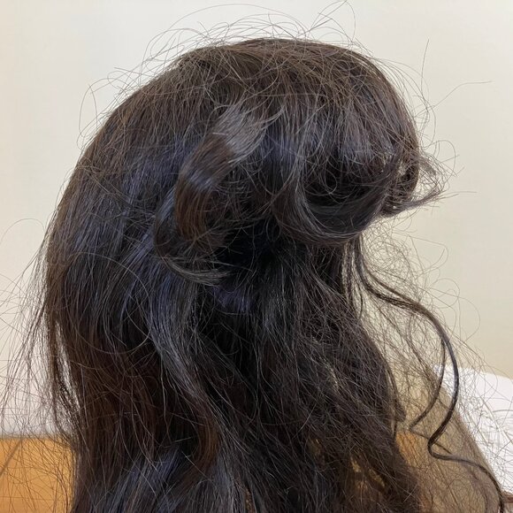 Wee 3 Doll Wig Dutch Boy Dark Brown 12-13 1/2 #DB2F Long Hair w/ Bangs NWT - Picture 6 of 8